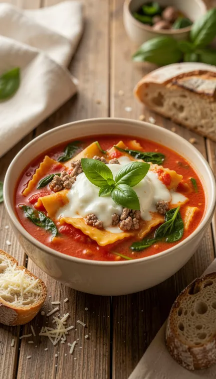 High-Protein Lasagna Soup | Healthy Comfort Soup