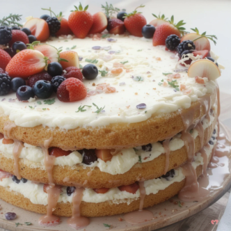White Cake with Fruit Recipes