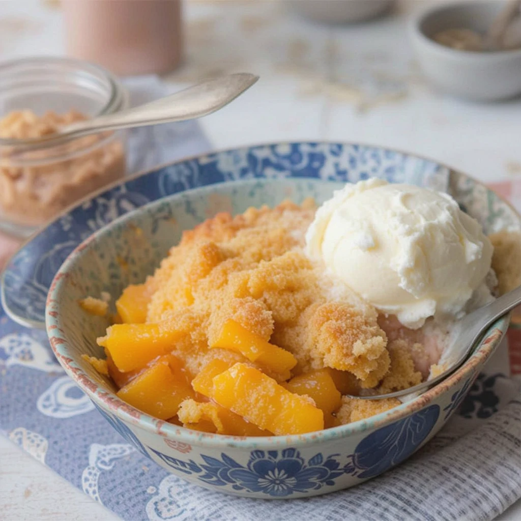 3-Ingredient Peach Cobbler