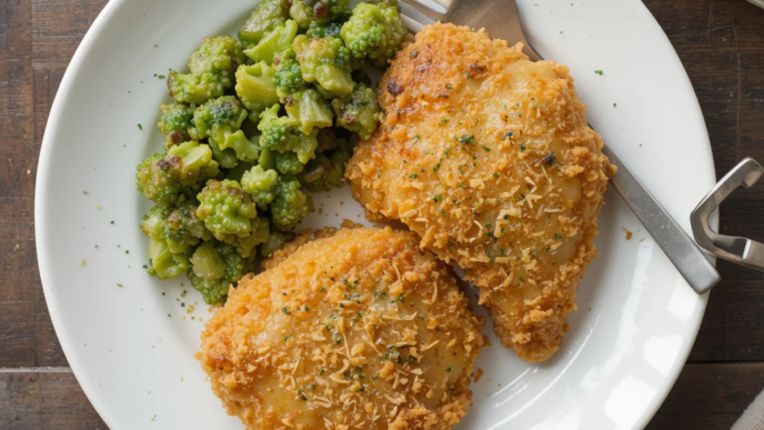 Crispy Parmesan Crusted Chicken