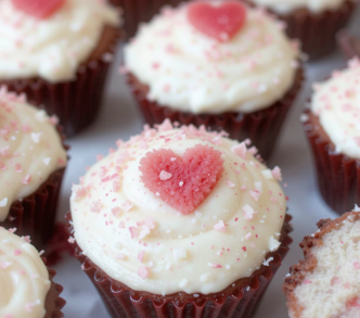 Valentine’s Red Velvet Cream Cheese Muffins