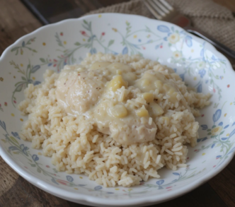 Creamy Smothered Chicken and Rice