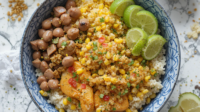 Flavor-Packed Street Corn Chicken Rice Bowl