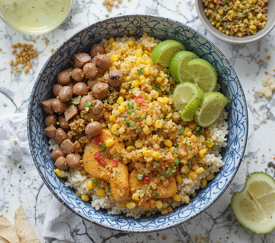 Flavor-Packed Street Corn Chicken Rice Bowl