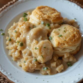 Biscuits and gravy casserole