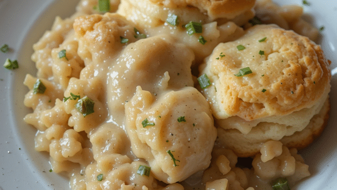 Biscuits and gravy casserole