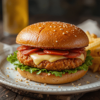 Fried bologna sandwich
