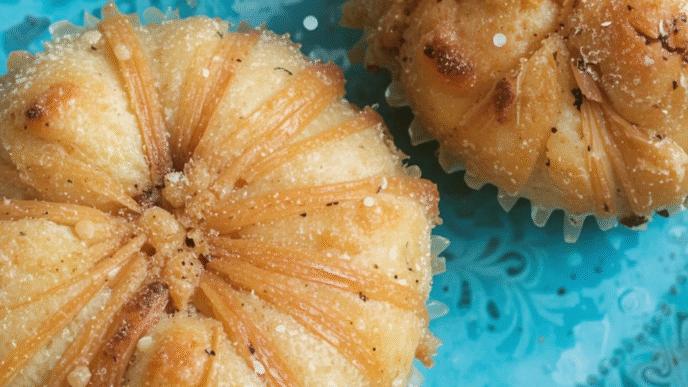Peach pie cruffins