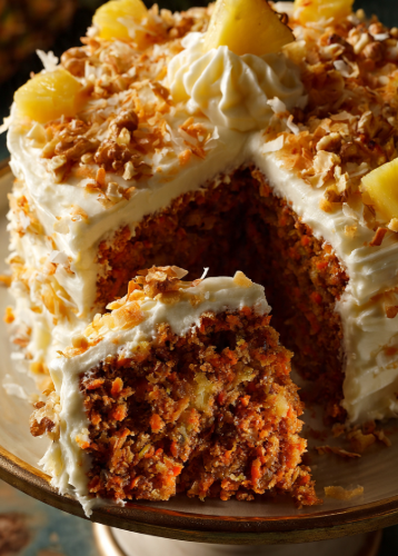 Hawaiian Carrot Pineapple Cake