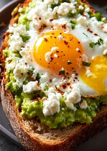 Avocado Egg Toast with Feta
