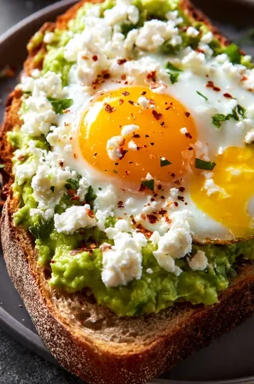 Avocado Egg Toast with Feta