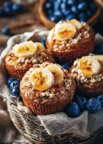 Banana Oatmeal Breakfast Muffins