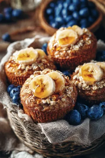 Banana Oatmeal Breakfast Muffins