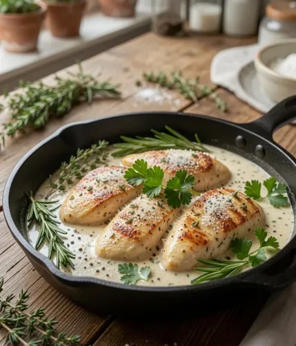 One-Pan Creamy Garlic