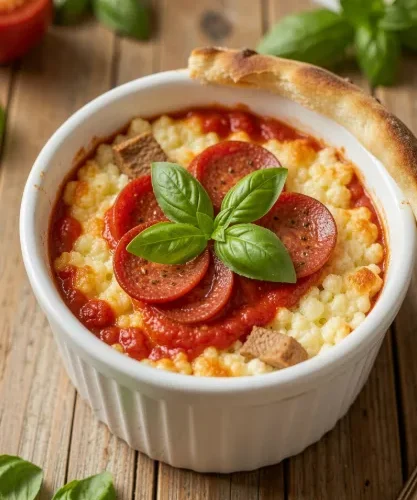 Healthy Cottage Cheese Pizza Bowl Recipe